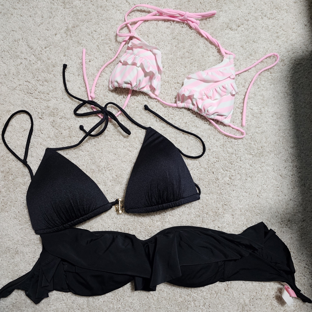 Victoria Secret Bikini tops x3 size medium EXCELLENT CONDITION